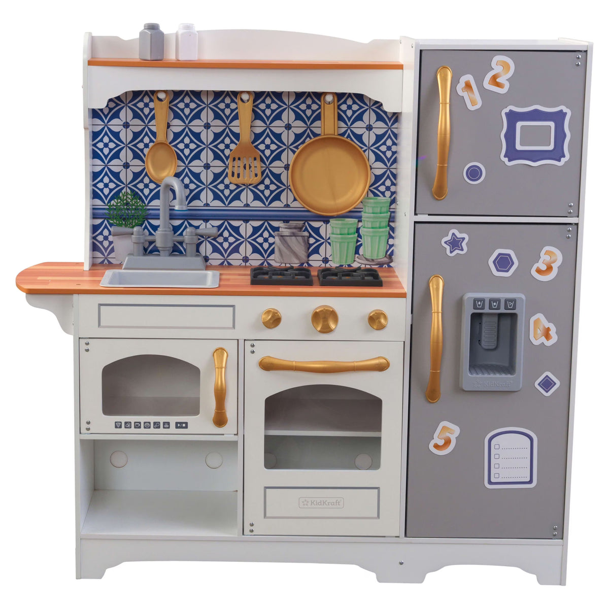 Magnetic Play Kitchen with Sink, Ice Maker & 9 Accessories B293