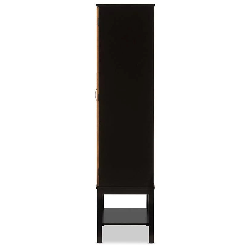 Walnut and Wenge Brown Home Bar Cabinet I916