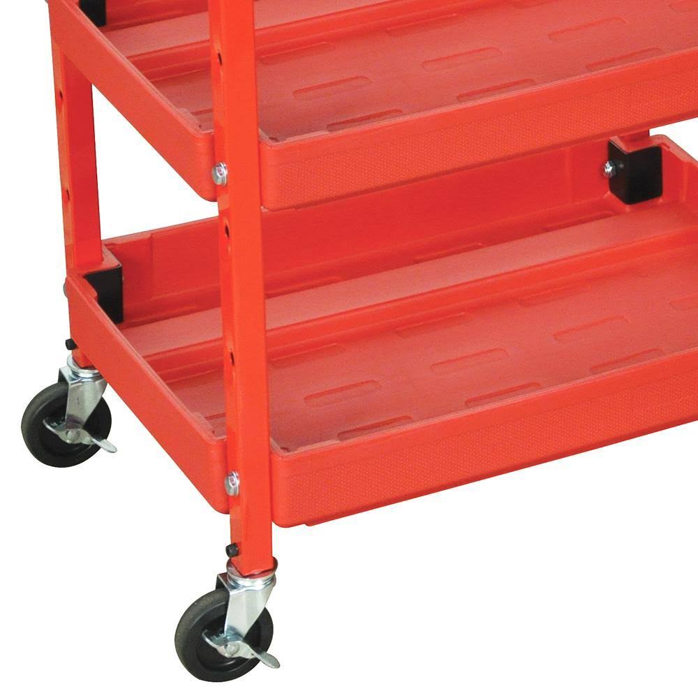 Red 3-Shelf Utility Cart M375246