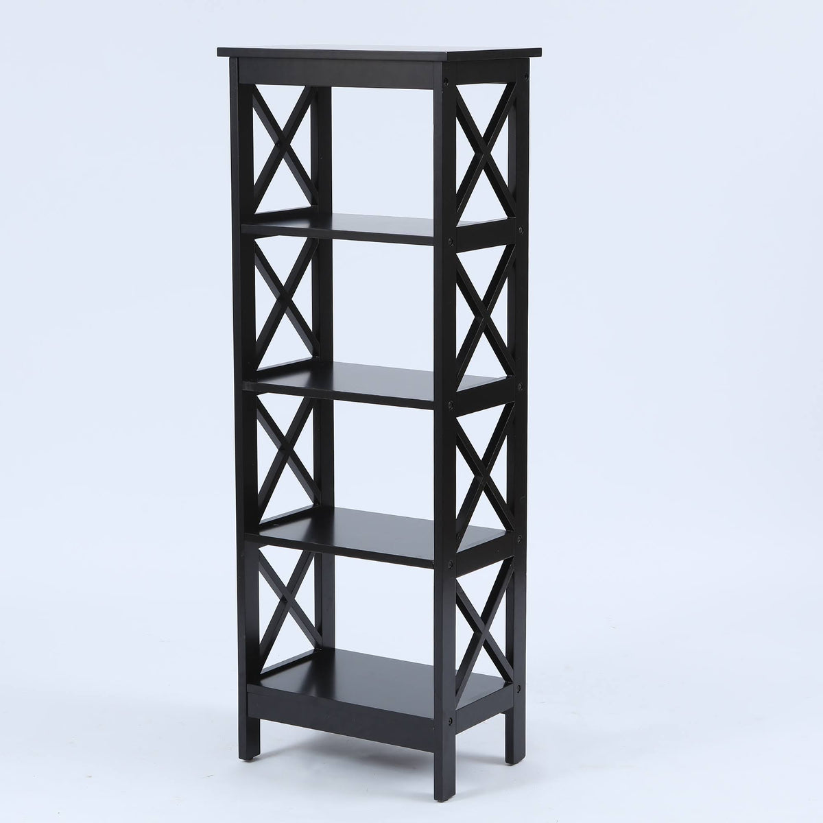 Black 4-Tier Bookcase Y535
