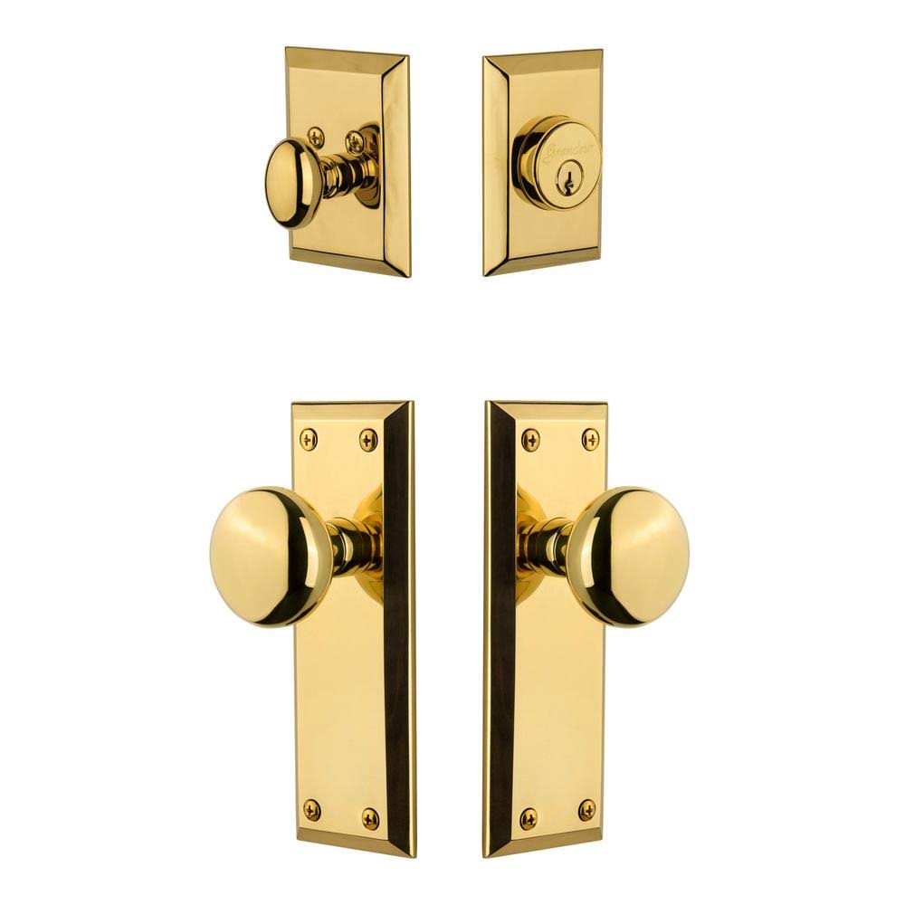 Lifetime Brass Door Knob with Single Cylinder Deadbolt Z14626