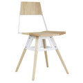Solid Wood Dining Chair Maple/White R351225