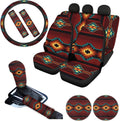 Pink Car Seat Cushion Full Set Steering Wheel Cover Seat Belt Pads Cupholder Coasters Gear Knob Handrake Covers M71266
