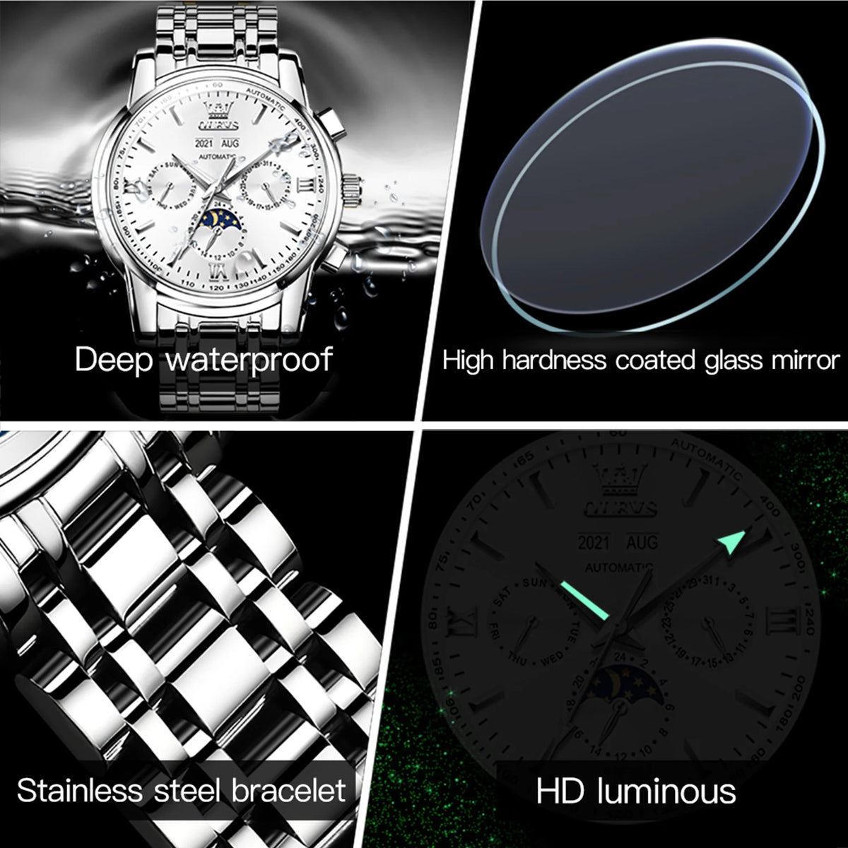 Stainless Steel Automatic Dress Watch M883206