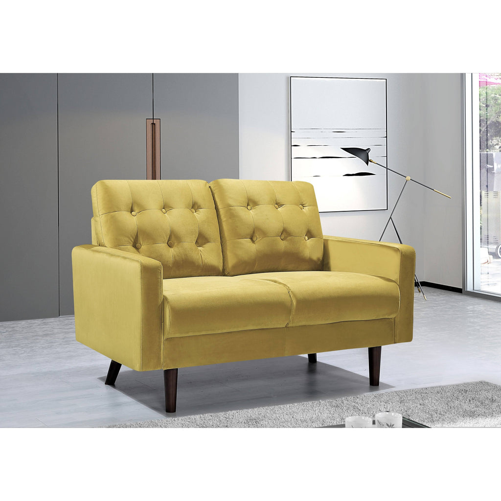 Grey Velvet Tufted Loveseat M76899