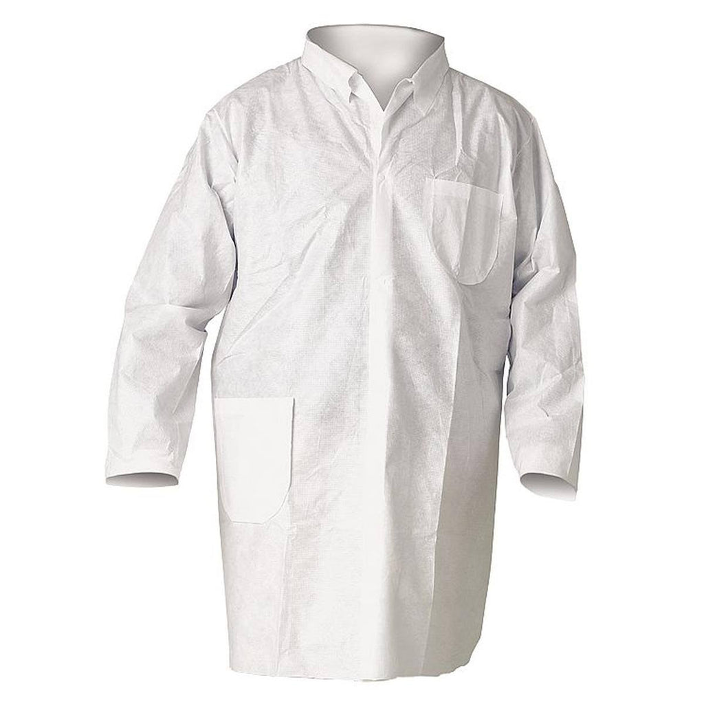 White Disposable Lab Coat, XL, Pack of 25 M838200