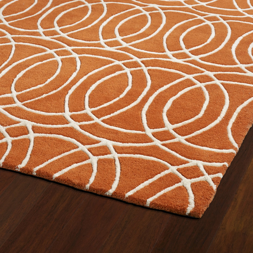 Orange 9'9" x 9'9" 100% Wool Rug A50837