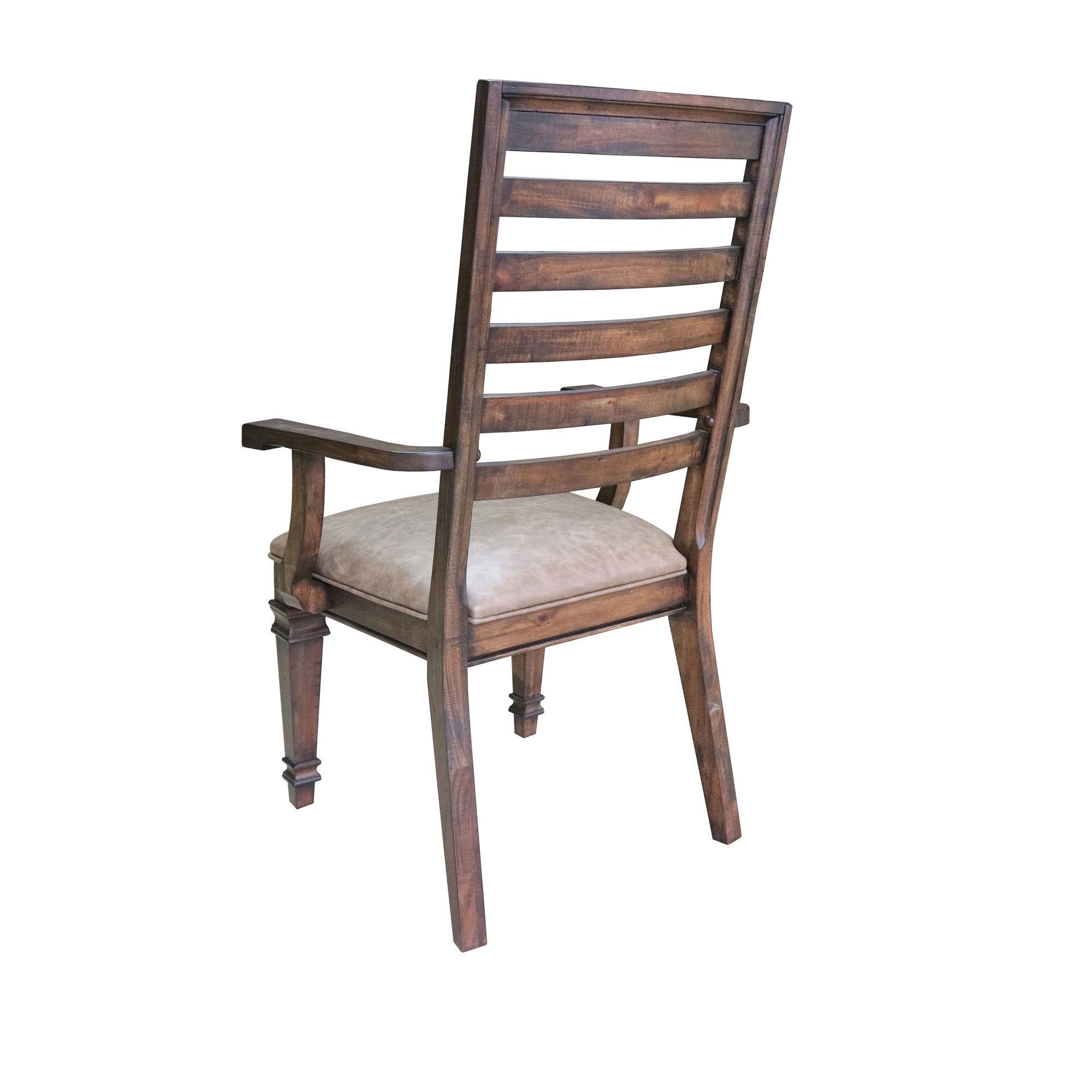 Ladder Back Arm Chairs Brown (Set of 2) U695