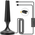 Indoor Amplified HDTV Antenna 300 Miles 4K 1080P UHF VHF FM with 13.4ft Coax Cable K913543