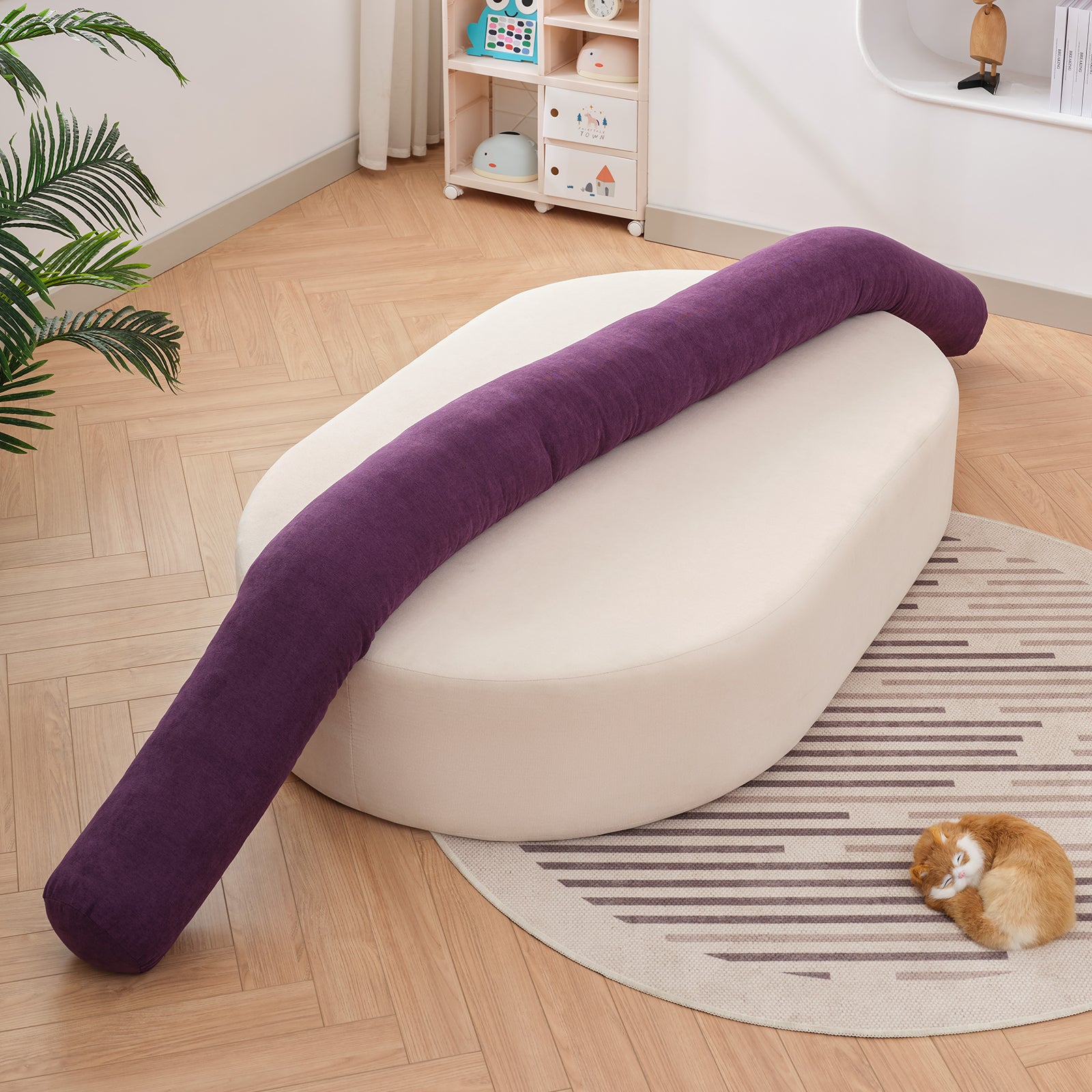 Beige Bean Bag Chair Sofa Bed G383860