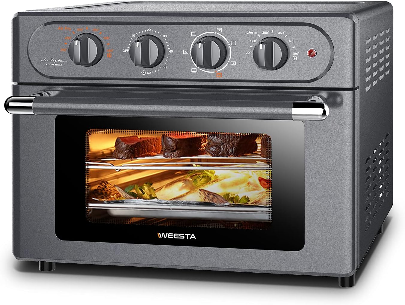 Air Fryer Toaster Oven Combo, 24 QT, 7-in-1, Dark Gray T655402