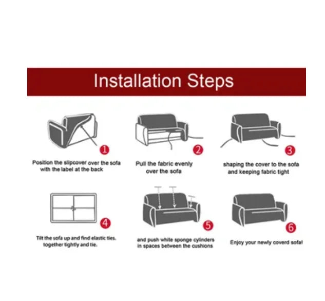 4 Seater Stretch Removable Sofa Slipcover Set T7723