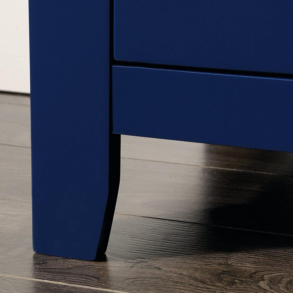 Indigo Blue Accent Storage Cabinet with Glass Doors R411450