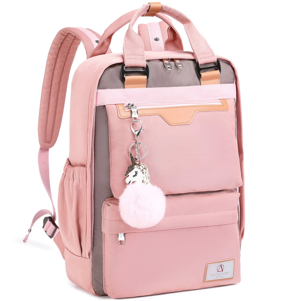 Pink Anti Theft Laptop Backpack X242