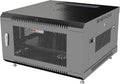 6 U Locking Wall Mount Server Rack Enclosure with Casters and Shelf Q558