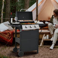 3 Burner Portable Propane Gas Grill Stainless Steel Black J267