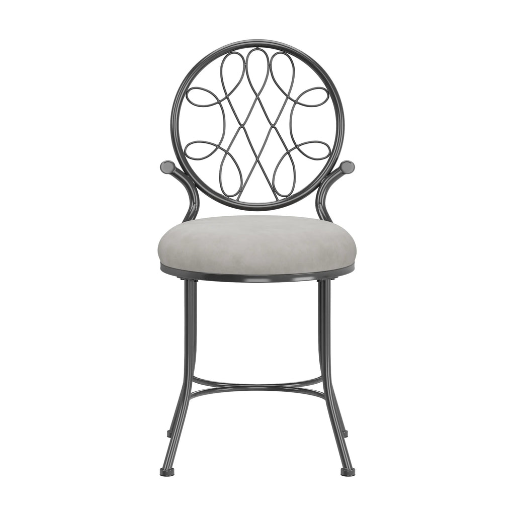 Chrome Metal Vanity Stool P347
