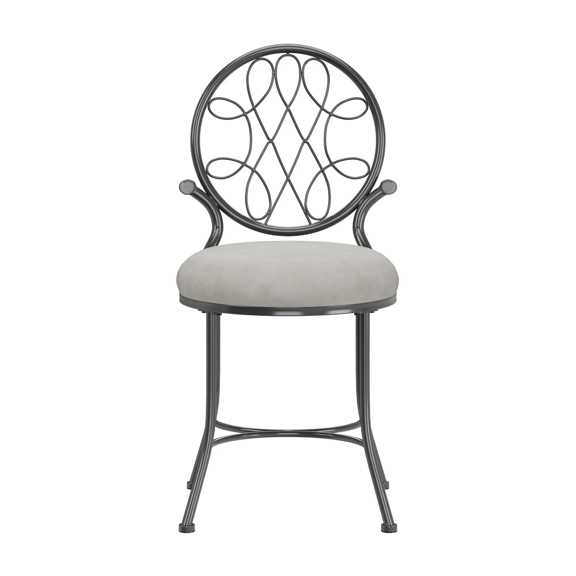 Chrome Metal Vanity Stool P347