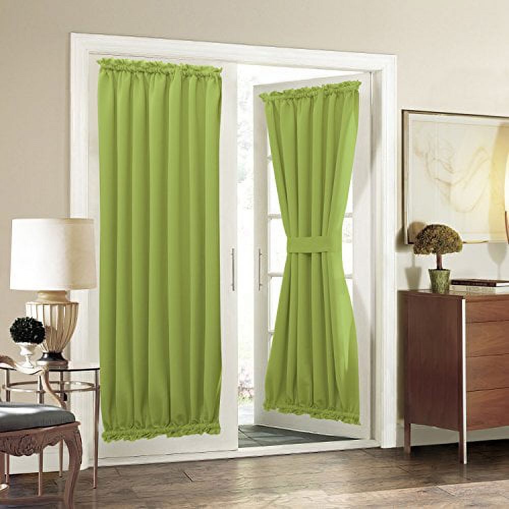 Greenery French Door Curtain Panels, 54x72-Inch, One Piece F432