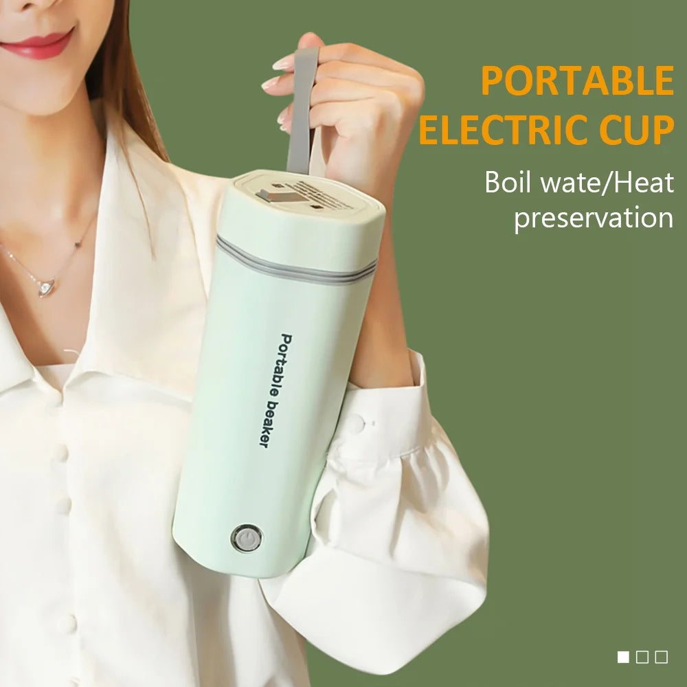 Portable Electric Kettle 350Ml Stainless Steel Automatic Shut Off T3925