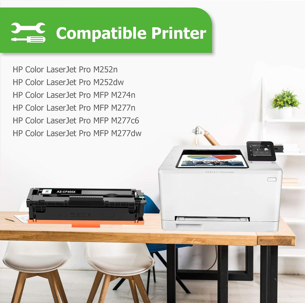 201X Toner Cartridge 4-Pack Black Cyan Yellow Magenta P373