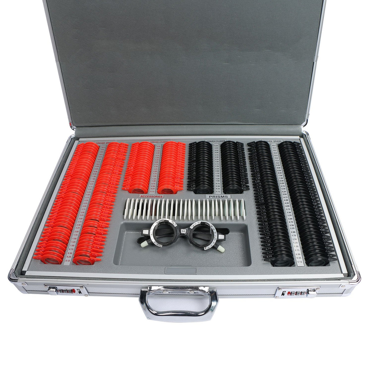 266 pcs Optical Trial Lens Set Plastic Rim Aluminium Case N895012