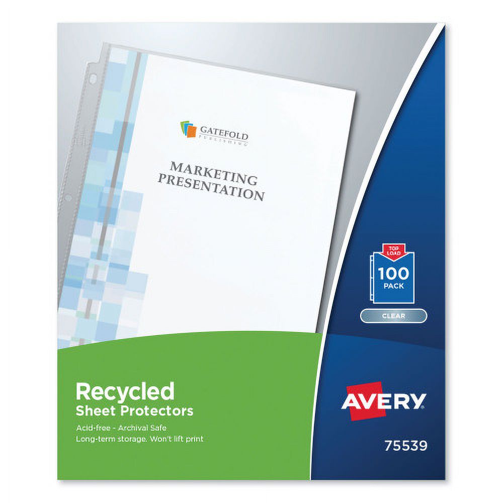 Clear Recycled Polypropylene Sheet Protector, 100/Box X84034