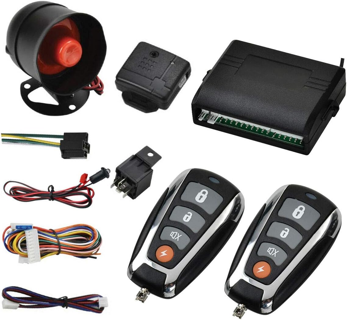 Car Central Lock Kit with Shock Sensor and 2 Replacement Remote Control S752482