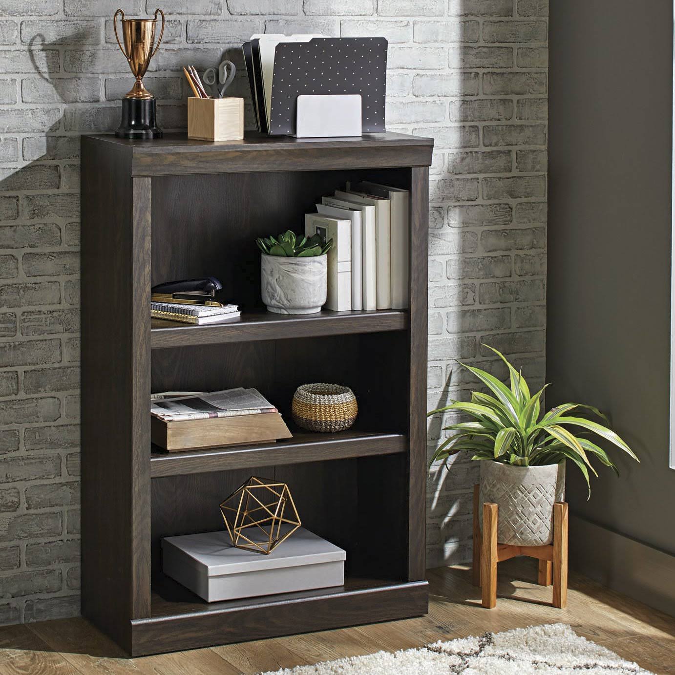 3 Shelf Bookcase Dark Oak P688195