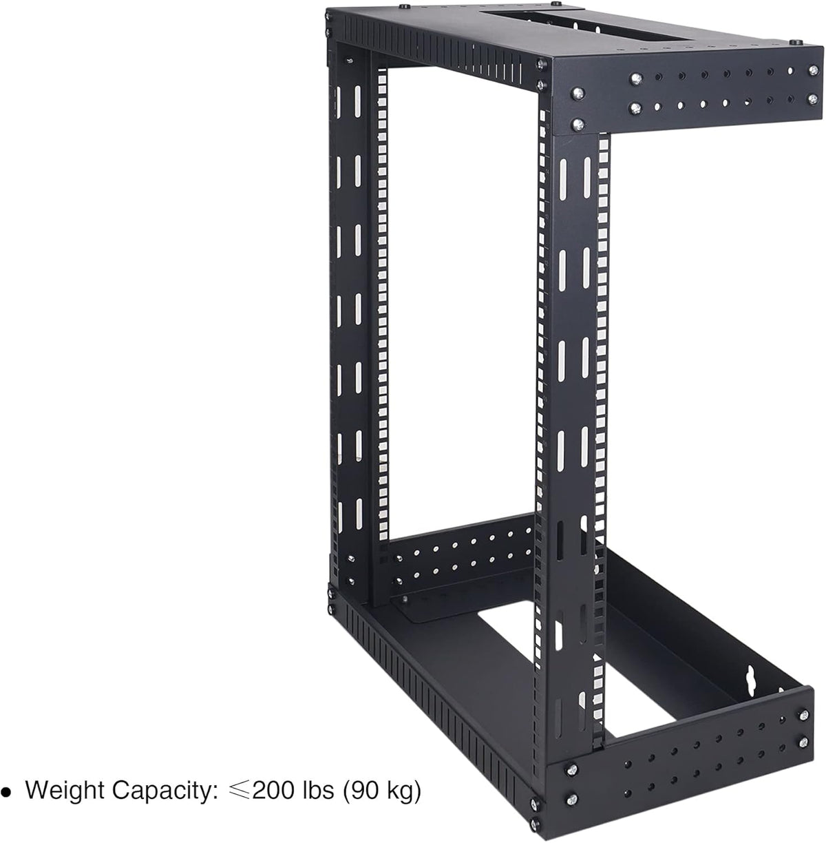 15U Wall-Mount Open Frame Server and Network Equipment Rack with Adjustable Depth 12"-20" D360
