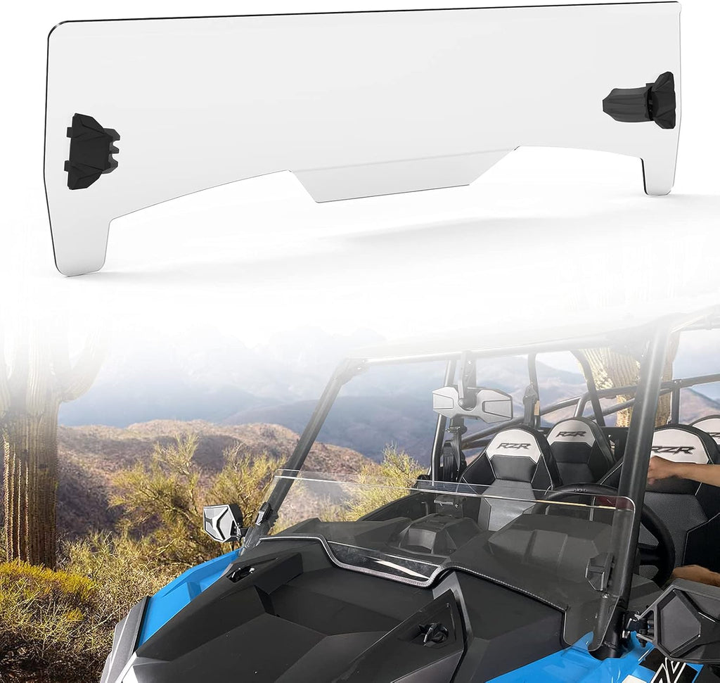 Clear Full Windshield for Polaris RZR XP 1000 XP4 1000, Unbreakable Polycarbonate Windscreen C209370