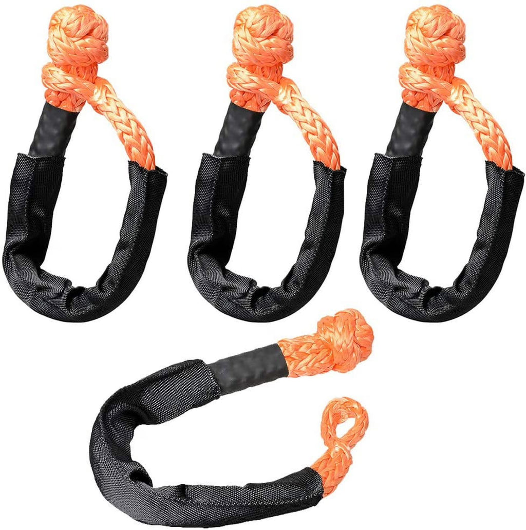 Orange 1/2" Soft Shackle Synthetic Rope with Protective Sleeve E2154