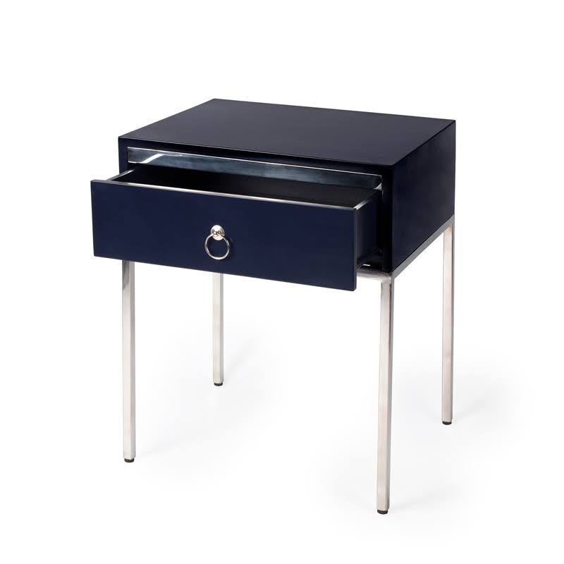 Blue & Silver End Table M685