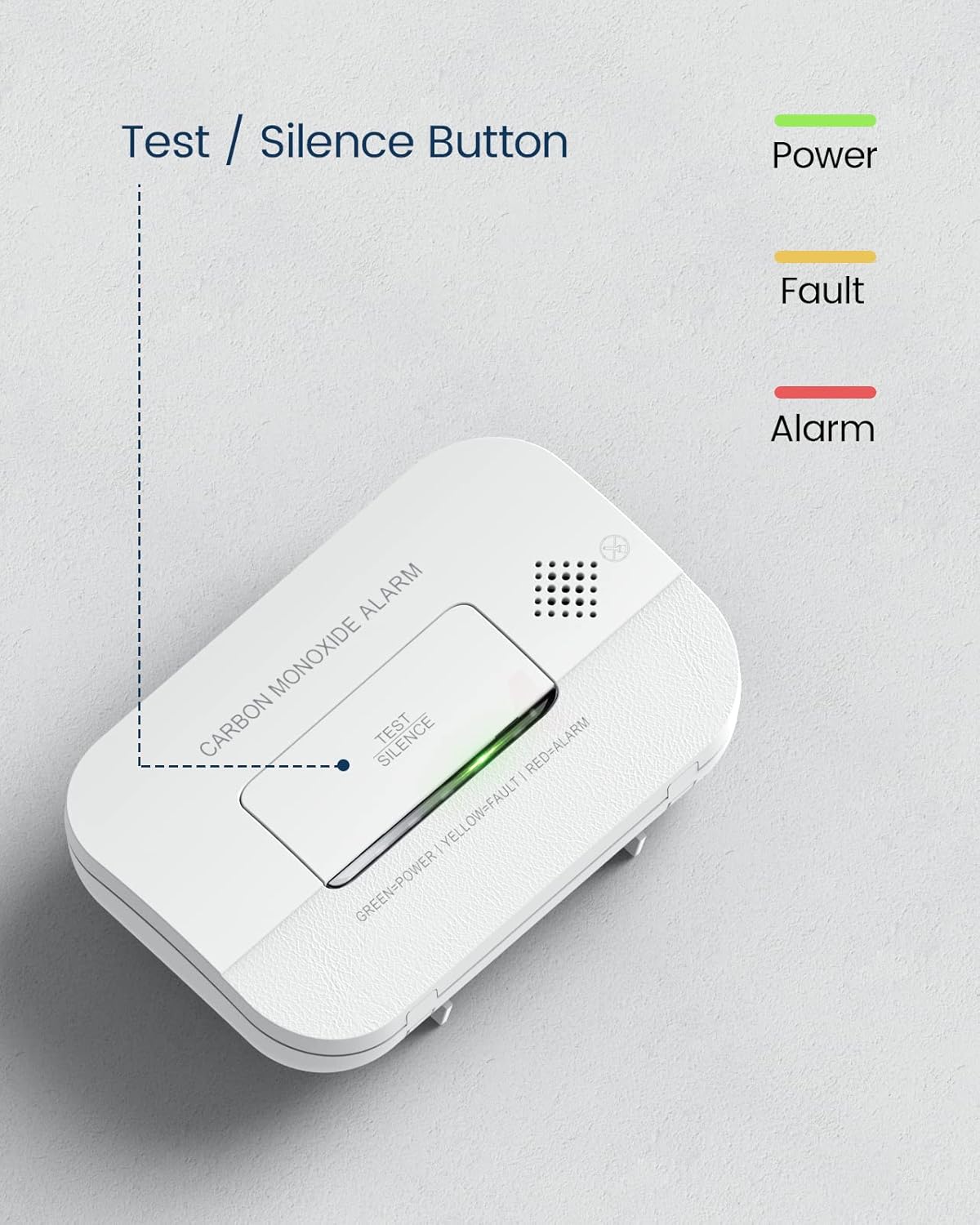 4 Packs Carbon Monoxide Alarm with Test Button Z27270