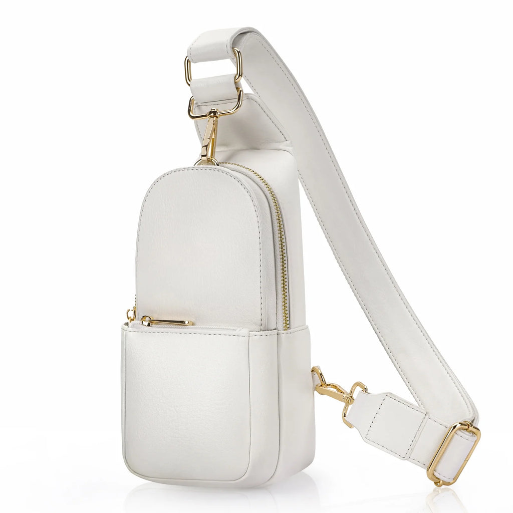 Women Chest Bag Sling Bag Small Crossbody PU Leather Shoulder Backpack D47434