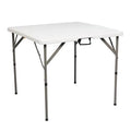White 34 inch Plastic Square Table M56876