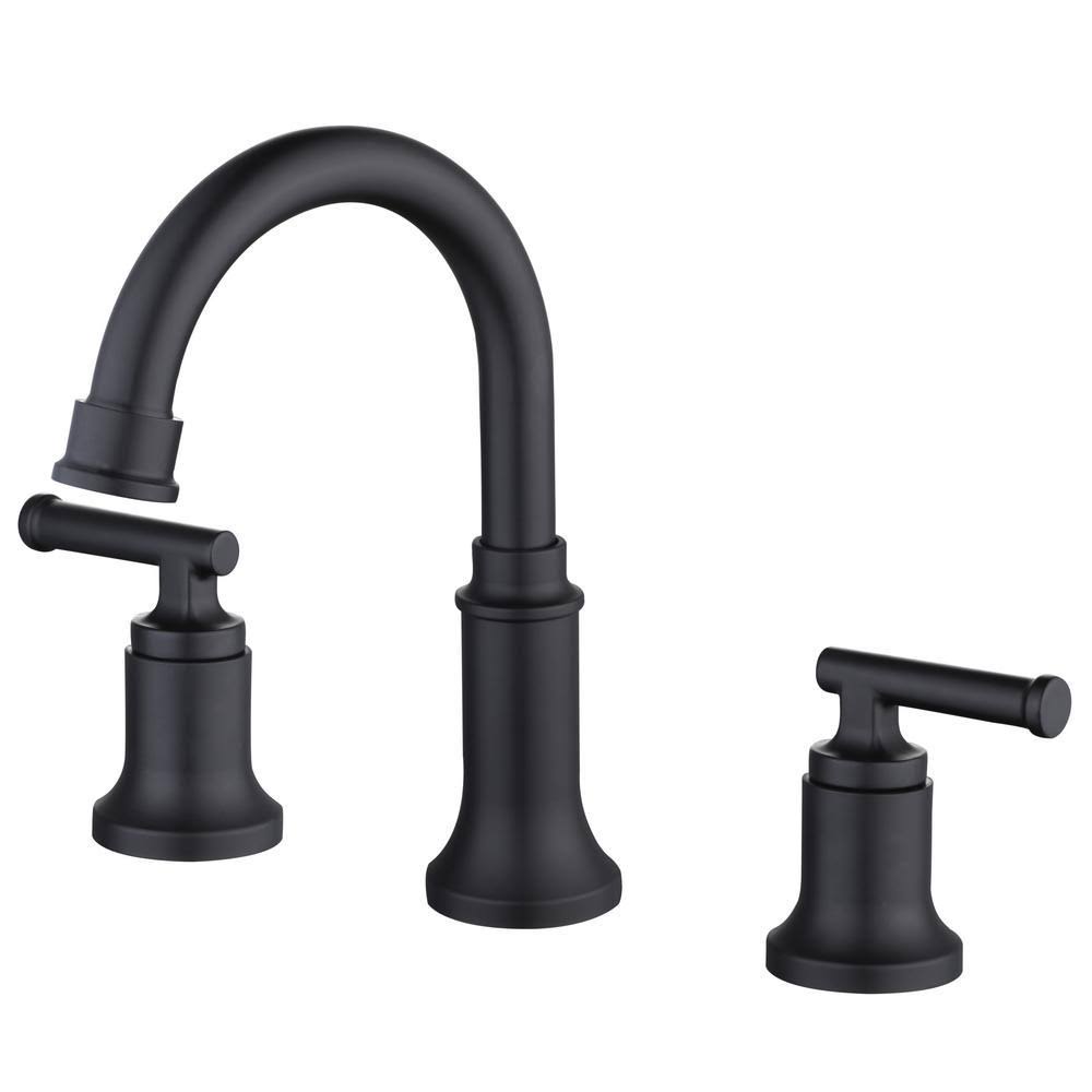 Matte Black 2-Handle High-Arc Bathroom Faucet G874368