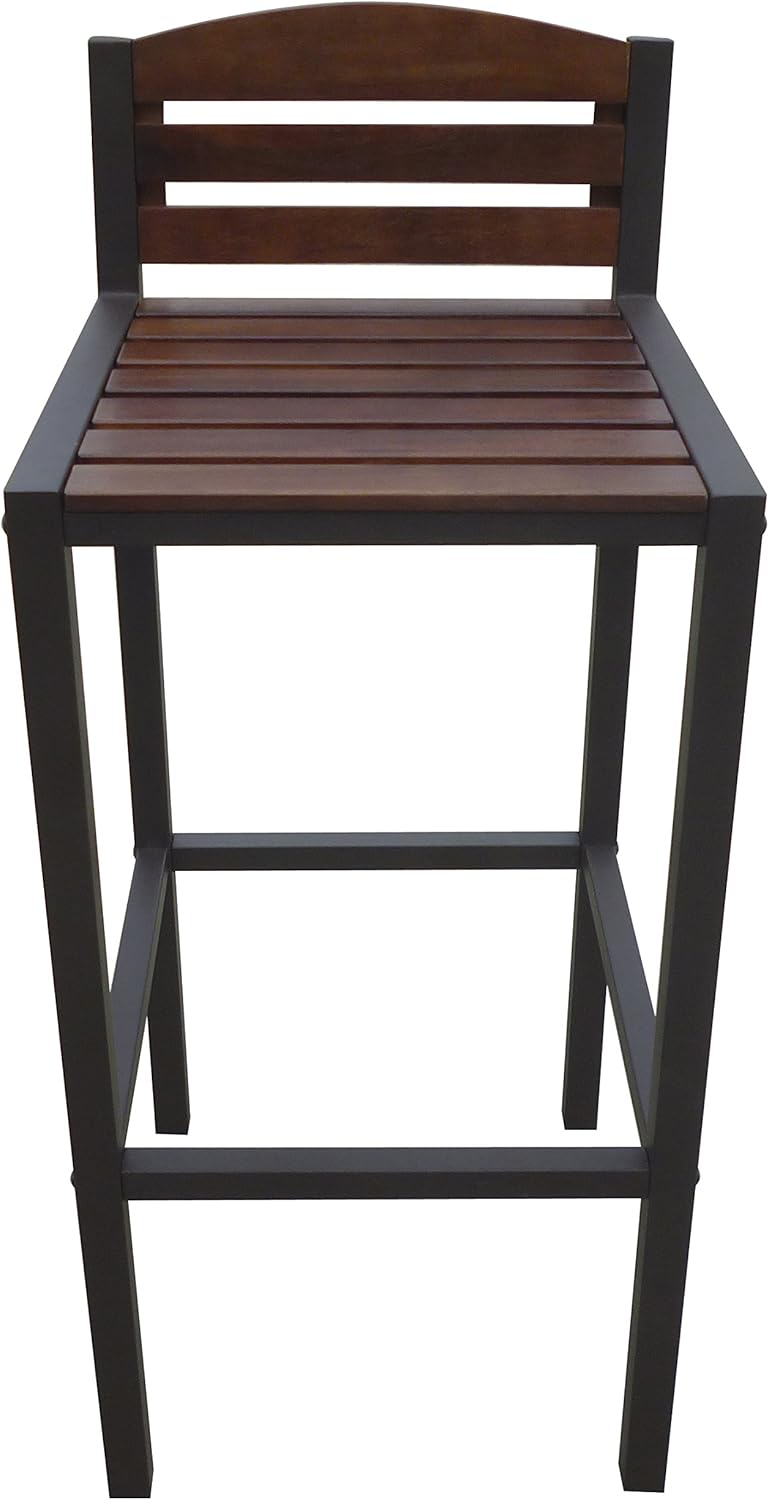2-Pcs Set Dark Brown Acacia Barstools K264