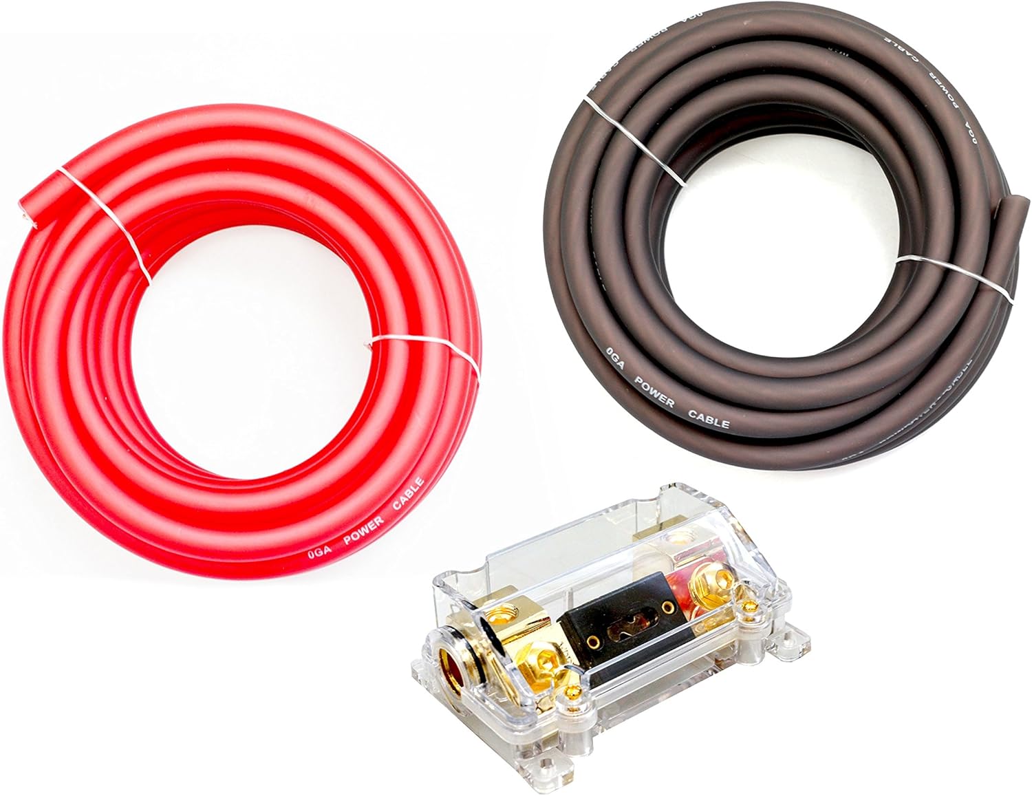 0 Gauge Red/Black Amplifier Power/Ground Wire Set 50 Feet U48691