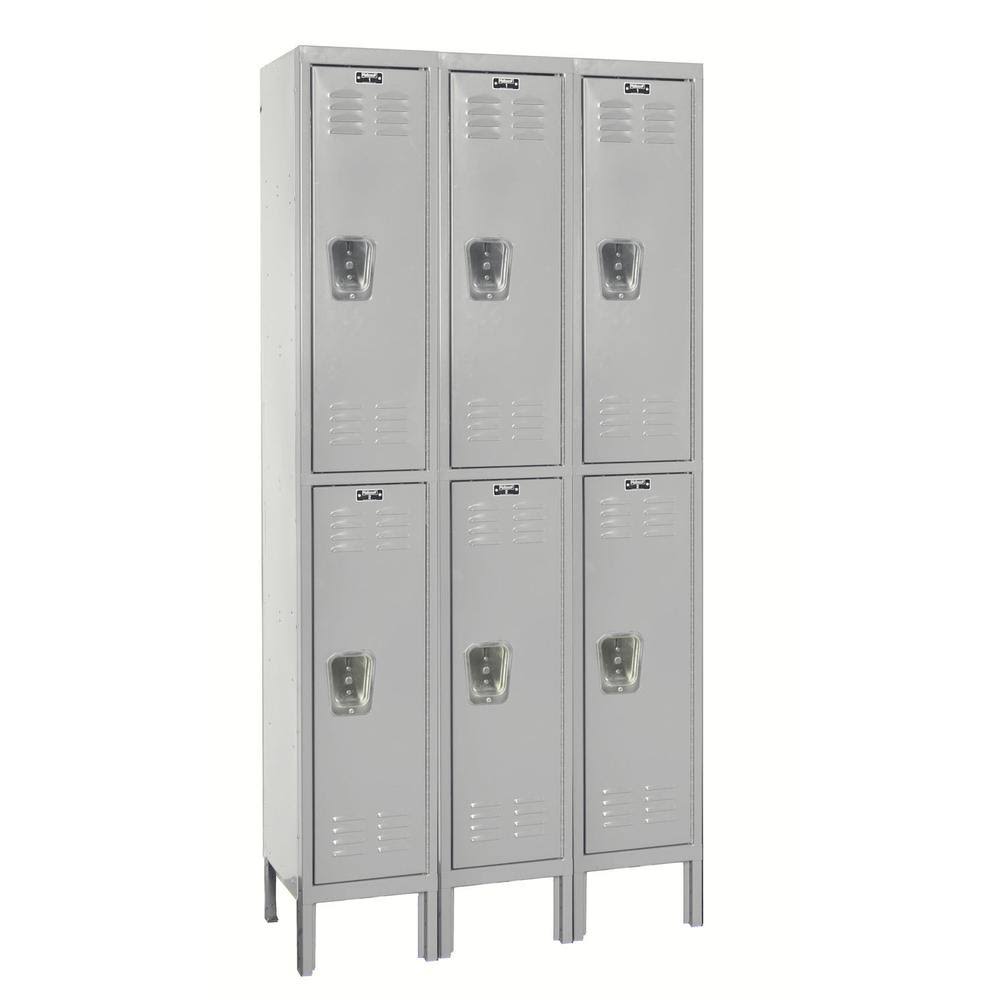 Light Grey 3-Wide Locker D275