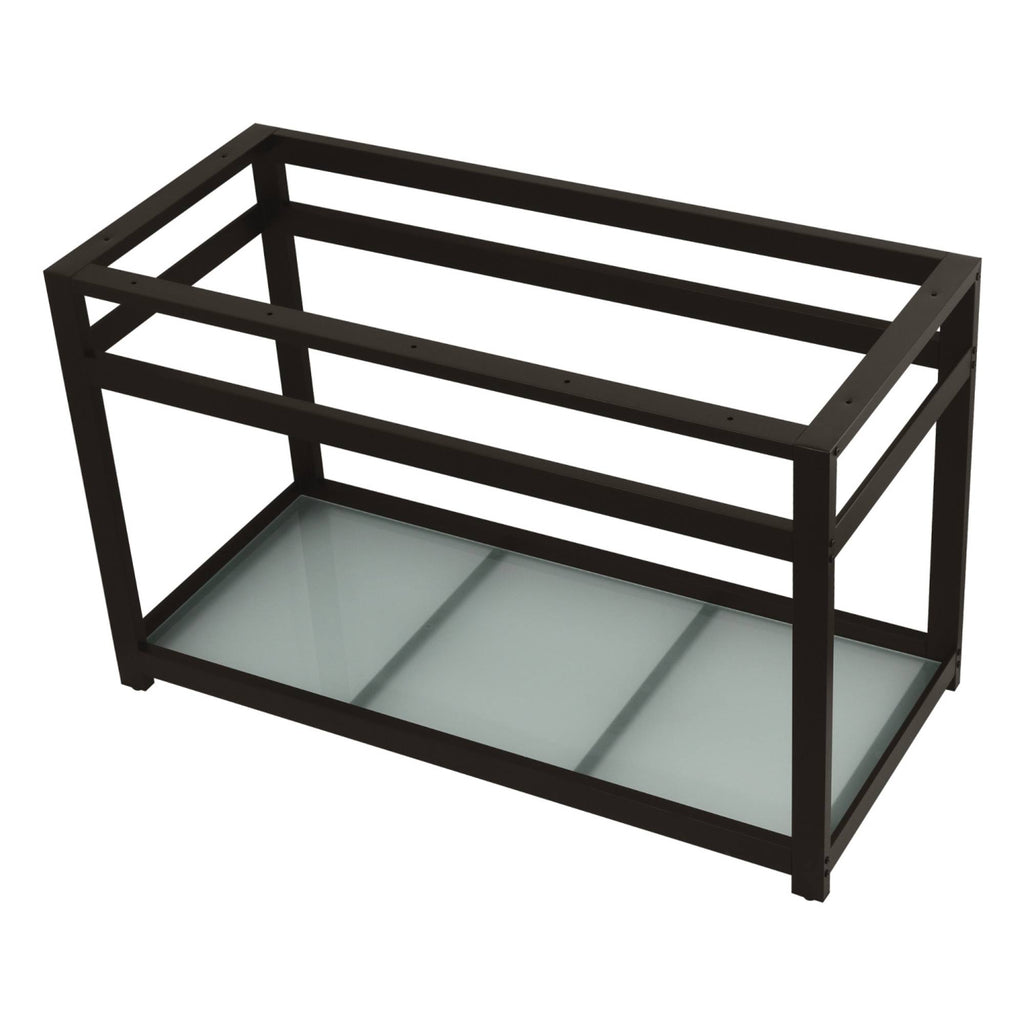 Oil Rubbed Bronze Console Sink Base with Glass Shelf S7276