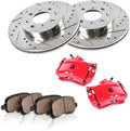 Powder Coated Red Calipers Rotors Ceramic Pads Performance Kit R70796