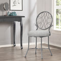 Chrome Metal Vanity Stool P347