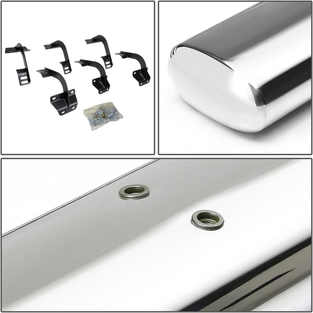 Oval Tubing Side Step Nerf Bar Running Board Stainless Steel Polished Chrome F6001