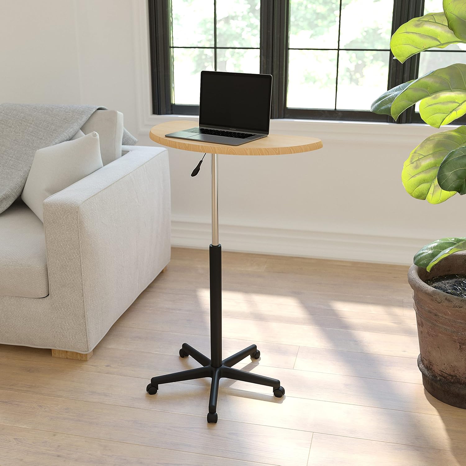 Black Sit to Stand Mobile Laptop Computer Desk Pack of 2 S579952