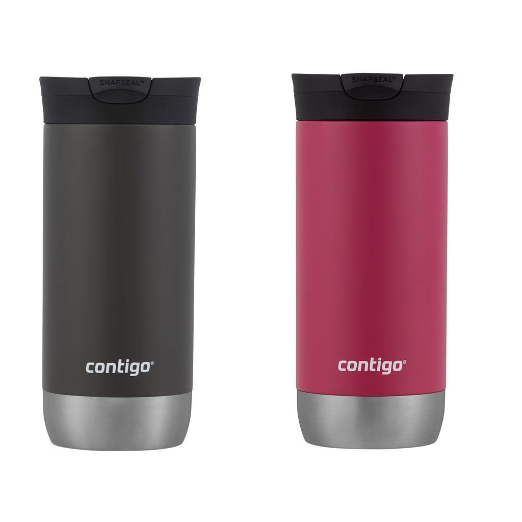 16 oz Insulated Stainless Steel Travel Mug 2-Pack B8215