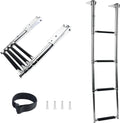4 Step 316 Stainless Steel Telescoping Ladder with Retaining Strap Pack of 2 A4459