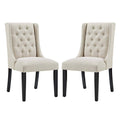 Beige Fabric Dining Chair Set of 2 A873