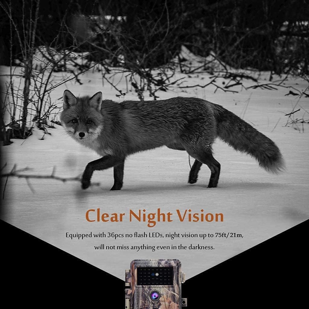 2-Pack 24MP Full HD 1296P Night Vision Motion Activated Waterproof Deer Cameras Q438