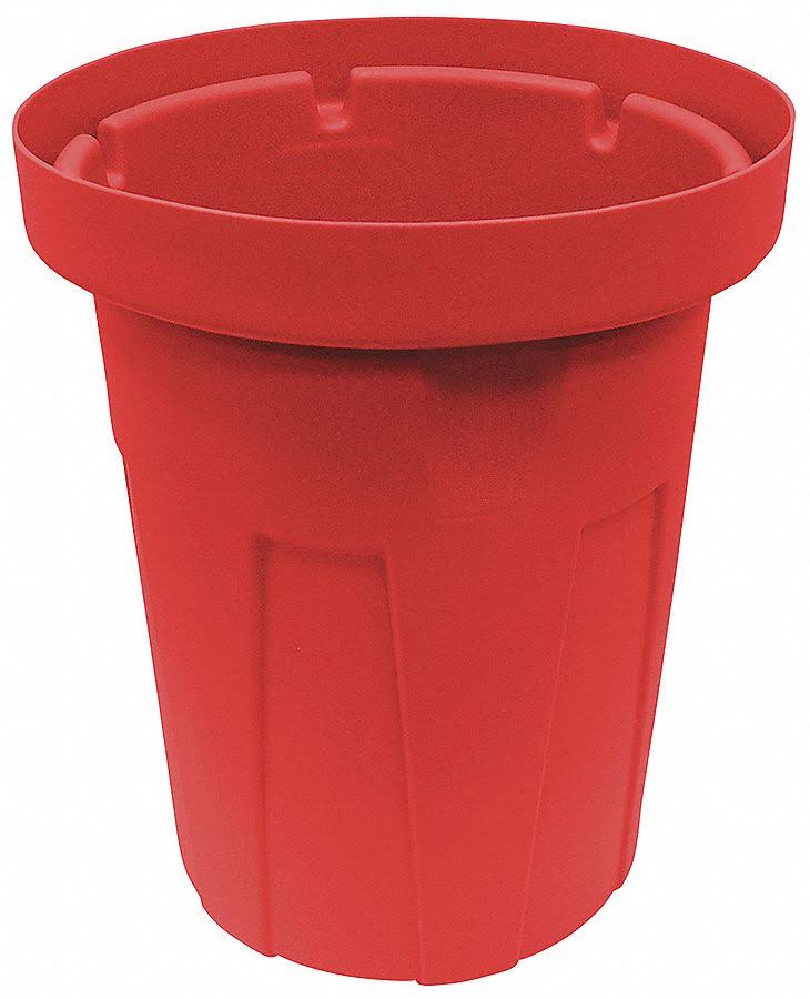 Red 22 gal Trash Can O697